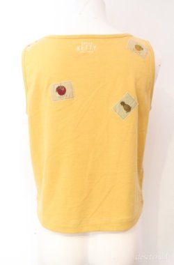 画像2: KETTY / フルーツ刺繍タンクトップ  イエロー O-25-08-10-051-EL-TO-OW-OS