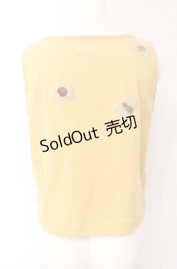画像2: KETTY / フルーツ刺繍タンクトップ  イエロー O-25-08-10-051-EL-TO-OW-ZI