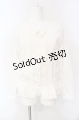 KETTY / ピコフリルタックブラウス  シロ O-25-08-10-052-EL-BL-OW-OS