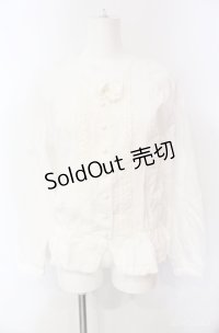 KETTY / ピコフリルタックブラウス  シロ O-25-08-10-052-EL-BL-OW-OS