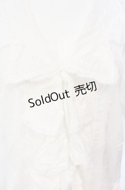 画像2: KETTY / ラッフルフリル半袖ブラウス M シロ O-25-08-10-054-EL-BL-OW-OS