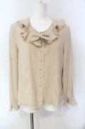 KETTY / ラッフルフリル使いブラウス M ベージュ O-25-08-10-056-EL-BL-OW-OS