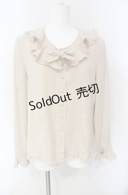 画像1: KETTY / ラッフルフリル使いブラウス M ベージュ O-25-08-10-056-EL-BL-OW-ZI