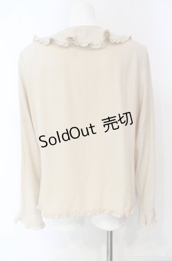 画像3: KETTY / ラッフルフリル使いブラウス M ベージュ O-25-08-10-056-EL-BL-OW-ZI