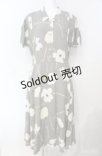 INGEBORG / アネモネptワンピース  グレー O-25-08-10-058-LO-OP-OW-ZI