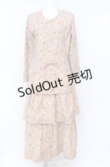 KANEKO ISAO / 花束柄ワンピース  ピンク O-25-08-10-061-EL-OP-OW-ZI