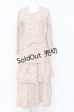 画像1: KANEKO ISAO / 花束柄ワンピース  ピンク O-25-08-10-061-EL-OP-OW-ZI