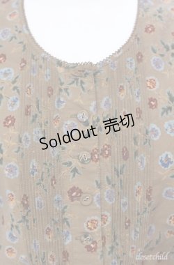 画像2: KANEKO ISAO / ピンタック使い花柄ブラウス  ブラウン O-25-08-10-067-EL-BL-OW-ZS