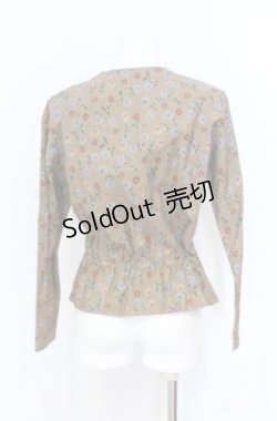 画像3: KANEKO ISAO / ピンタック使い花柄ブラウス  ブラウン O-25-08-10-067-EL-BL-OW-ZS