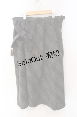 画像1: KANEKO ISAO / ネップチェックスカート  グレー O-25-08-10-008-EL-SK-OW-ZI