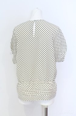 画像2: INGEBORG / ドット柄トップス  アイボリー×クロ O-25-08-10-072-LO-TO-OW-OS