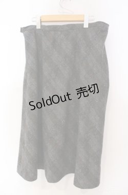 画像2: KANEKO ISAO / ネップチェックスカート  グレー O-25-08-10-008-EL-SK-OW-ZI