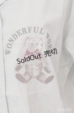 画像2: WONDERFUL WORLD / くま刺繍ブラウス  ベージュ O-25-08-10-075-LO-BL-OW-ZI