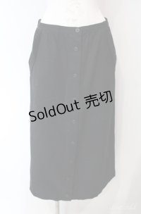 KANEKO ISAO / 前ボタンスカート  クロ O-25-08-10-009-EL-SK-OW-ZI