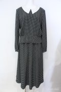 INGEBORG / ドット柄セットアップ  クロ×シロ O-25-08-10-002-LO-BL-OW-OS