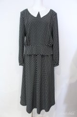 INGEBORG / ドット柄セットアップ  クロ×シロ O-25-08-10-002-LO-BL-OW-ZI