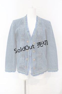 画像1: INGEBORG / タックデニムジャケット  ブルー O-25-08-10-023-LO-JA-OW-ZI