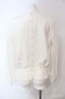 画像4: INGEBORG / タックリボンブラウス  シロ O-25-08-10-034-LO-BL-OW-OS