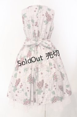 画像3: axes femme kawaii / ぶどう柄ジャンパースカート  ピンク O-25-08-11-026-AX-OP-IG-OS