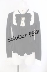 Angelic Pretty / エレガントリボンカットソー  クロ×シロ O-25-08-11-030-AP-TO-OW-OS
