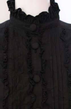画像2: metamorphose / ピンタックシャーリングブラウス・長袖  クロ O-25-08-11-031-ME-BL-IG-OS