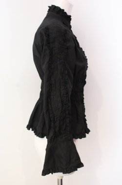 画像3: metamorphose / ピンタックシャーリングブラウス・長袖  クロ O-25-08-11-031-ME-BL-IG-OS