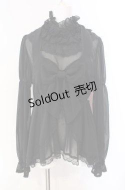 画像1: ALICE and the PIRATES / シフォンベビードールブラウス  クロ O-25-08-11-032-PA-BL-OW-OS