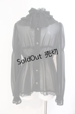 画像4: ALICE and the PIRATES / シフォンベビードールブラウス  クロ O-25-08-11-032-PA-BL-OW-OS