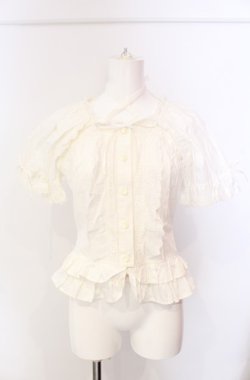 画像1: BABY,THE STARS SHINE BRIGHT / 後ろシャーリングブラウス（半袖）  シロ O-25-08-11-034-BA-BL-IG-OS
