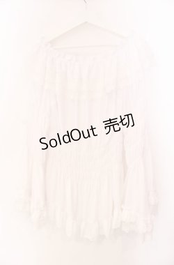 画像3: ATELIER PIERROT / 【プラスサイズ】Shirring princess sleeve blouse 2 ホワイト O-25-08-11-035-EL-BL-OW-OS