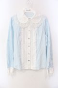 Angelic Pretty / Teatime切替ブラウス  サックス O-25-08-11-037-AP-BL-OW-OS