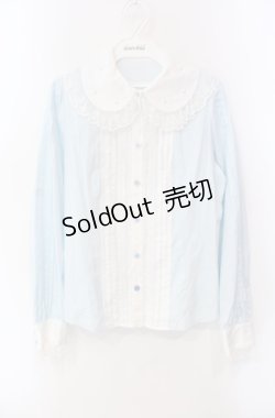 画像1: Angelic Pretty / Teatime切替ブラウス  サックス O-25-08-11-037-AP-BL-OW-OS