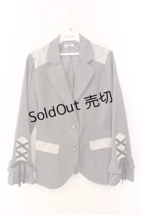 axes femme / 袖レースアップジャケット  グレー O-25-08-11-043-AX-JA-IG-OS