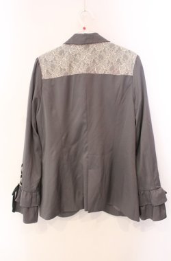 画像3: axes femme / 袖レースアップジャケット  グレー O-25-08-11-043-AX-JA-IG-OS