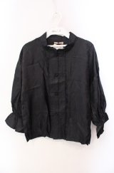 Amavel / Paisley Chinoisマオカラーブラウス  クロ O-25-08-11-044-CA-BL-IG-OS