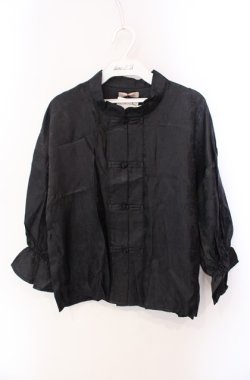 画像1: Amavel / Paisley Chinoisマオカラーブラウス  クロ O-25-08-11-044-CA-BL-IG-OS