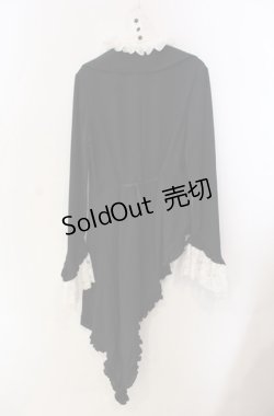 画像4: MARBLE / タイ付きジャケットブラウス  ホワイト×ブラック O-25-08-11-047-GO-BL-IG-OS