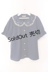 Amavel / Fantasy Milkywayブラウス  ネイビー O-25-08-11-049-CA-BL-IG-OS