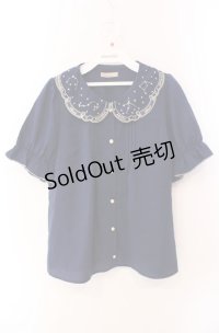 Amavel / Fantasy Milkywayブラウス  ネイビー O-25-08-11-049-CA-BL-IG-OS