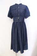 axes femme / ベルト付デニムワンピース  インディゴ O-25-08-11-050-AX-OP-IG-OS