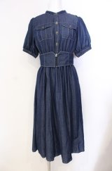 axes femme / ベルト付デニムワンピース  インディゴ O-25-08-11-050-AX-OP-IG-OS
