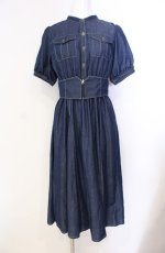 画像1: axes femme / ベルト付デニムワンピース  インディゴ O-25-08-11-050-AX-OP-IG-ZT035 (1)