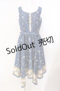 axes femme / Mulhouse Collection フラワーパネル柄イレヘムワンピース  ネイビー O-25-08-11-052-AX-OP-IG-OS