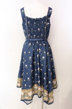 画像3: axes femme / Mulhouse Collection フラワーパネル柄イレヘムワンピース  ネイビー O-25-08-11-052-AX-OP-IG-OS
