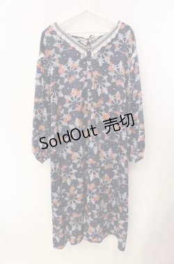 画像1: axes femme / ミュシャ/ガウンワンピース  ネイビー O-25-08-11-053-AX-OP-IG-OS