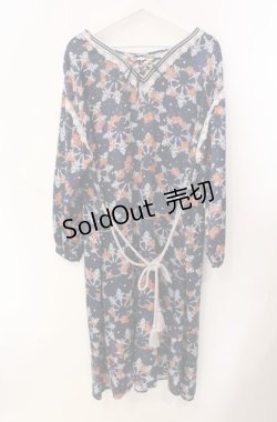 画像3: axes femme / ミュシャ/ガウンワンピース  ネイビー O-25-08-11-053-AX-OP-IG-OS