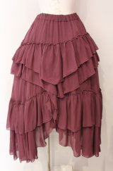 Sheglit / "Empress"ロングフリルスカート M アンティークローズ O-25-08-11-005-EL-SK-IG-OS