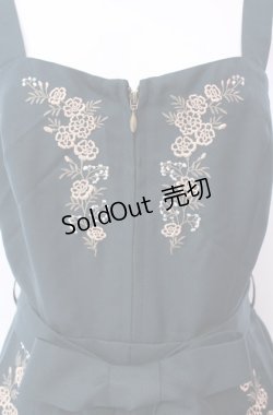 画像2: axes femme / マリーゴールド刺繍ジャンスカ  グリーン O-25-08-11-055-AX-OP-IG-OS