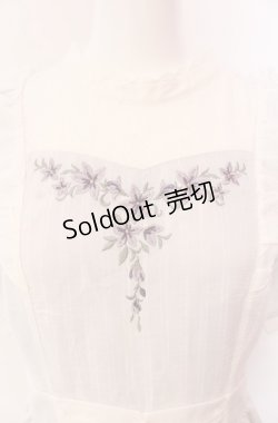 画像2: axes femme / すみれ刺繍ワンピース  シロ O-25-08-11-059-AX-OP-IG-OS