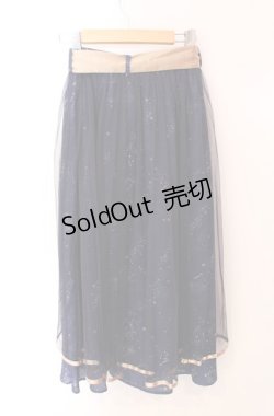 画像3: axes femme / 星座柄チュールフリルスカート  ネイビー O-25-08-11-062-AX-SK-IG-OS